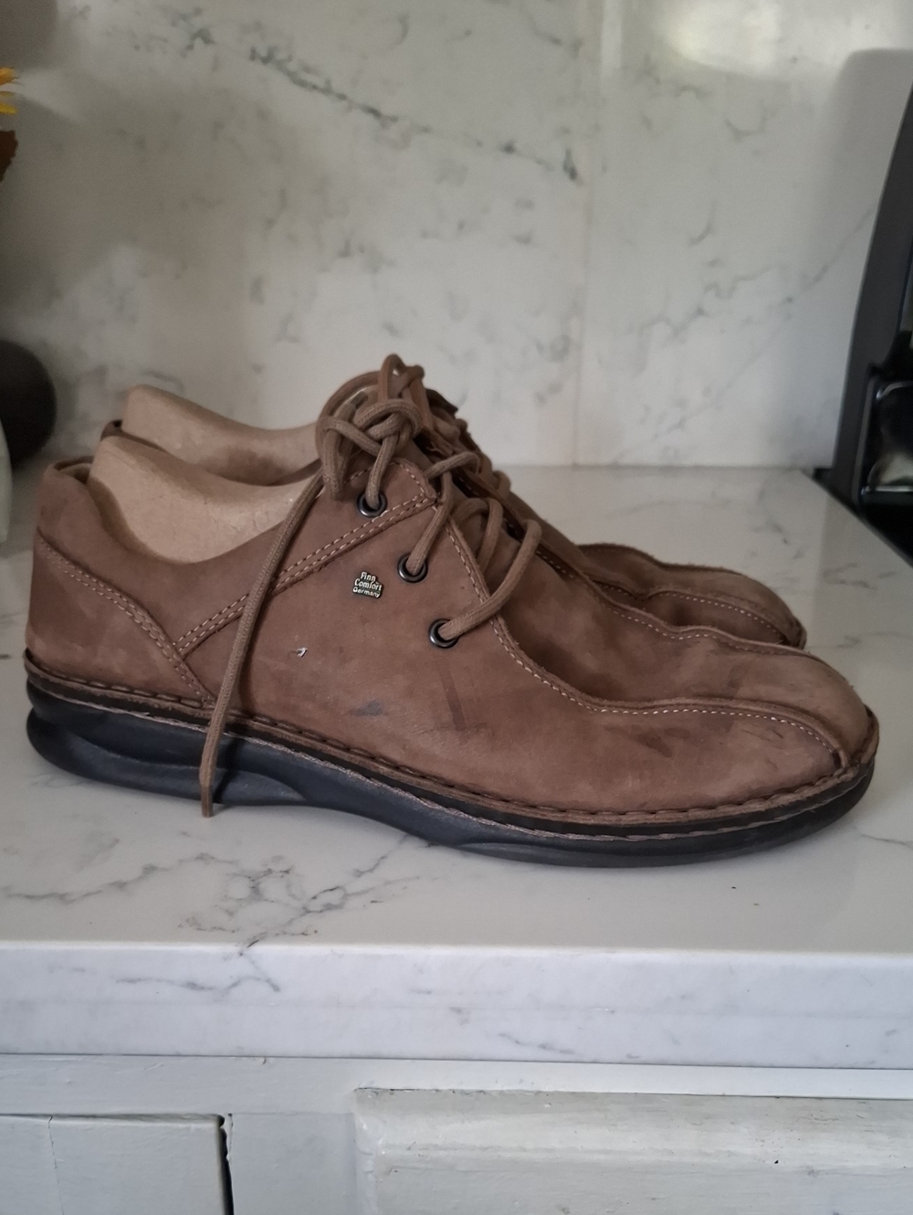 Finn Comfort Comfortable Men's Brown Lace-Up Casual Shoes